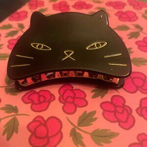 New! Anthropologie Midnight Kitty Hair Claw Clip